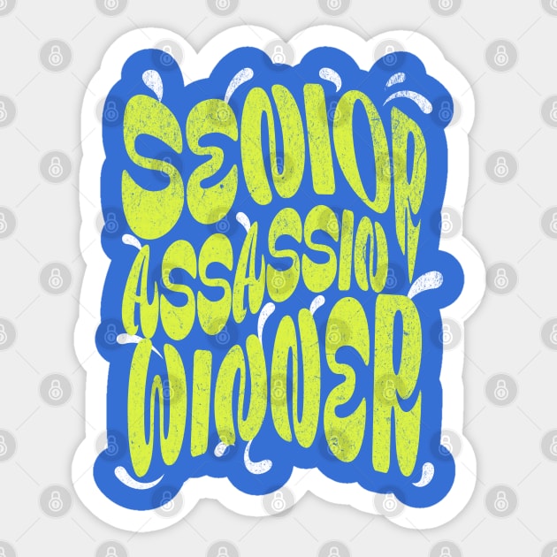 Senior Assassin Winner School Graduation Water Game Sticker by Yesteeyear